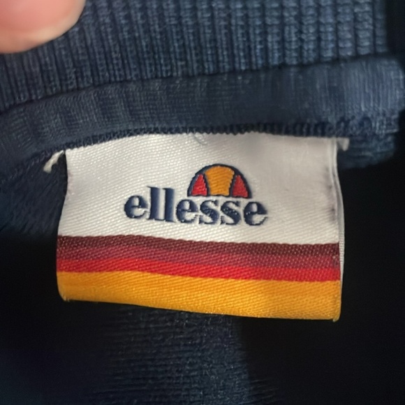 Ellesse Blue Bomber Jacket Track Laboria Blue Stripe Womens Size 6 - Picture 8 of 9